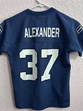 NFL Navy Blue Kids' Football Jersey with ALEXANDER 37